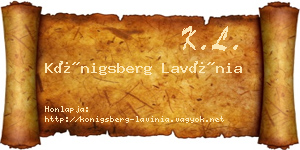 Königsberg Lavínia névjegykártya