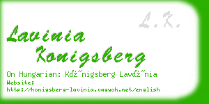 lavinia konigsberg business card
